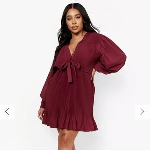 Tie front skater dress